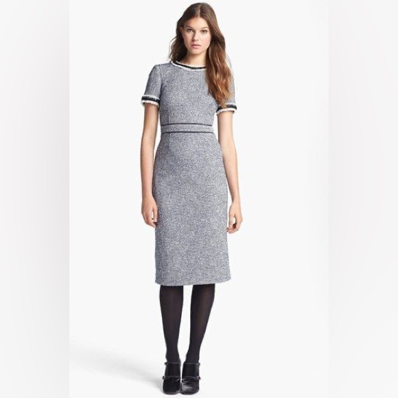 Tory Burch Rosemary Dress Jeweled Tweed Size 6